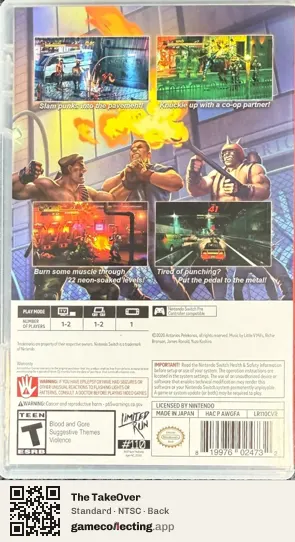 The TakeOver Nintendo Switch, NTSC box back