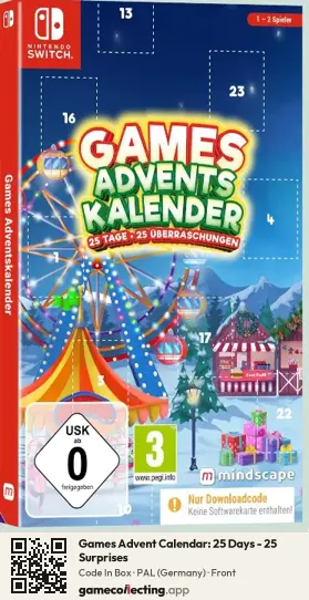 Games Advent Calendar: 25 Days - 25 Surprises Nintendo Switch, Germany box front