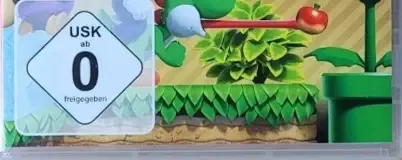 New Super Mario Bros. U Deluxe, the USK square on its front