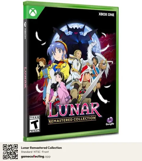 Lunar Remastered Collection Xbox One, NTSC box front