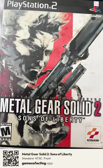 Metal Gear Solid 2: Sons of Liberty PlayStation 2, NTSC box front