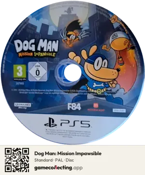 Dog Man: Mission Impawsible PlayStation 5, PAL disc