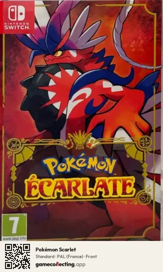 Pokémon Scarlet Nintendo Switch, France box front