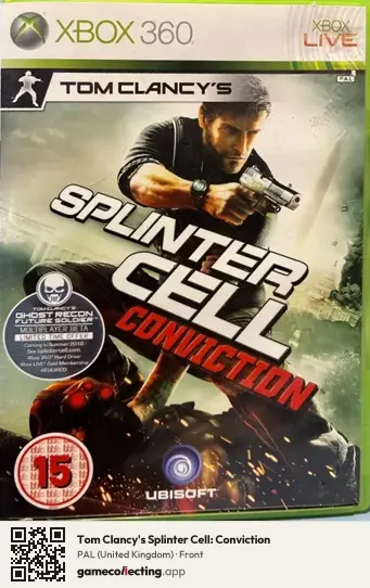 Tom Clancy's Splinter Cell: Conviction Xbox 360, United Kingdom box front