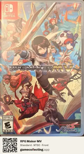 RPG Maker MV Nintendo Switch, NTSC box front