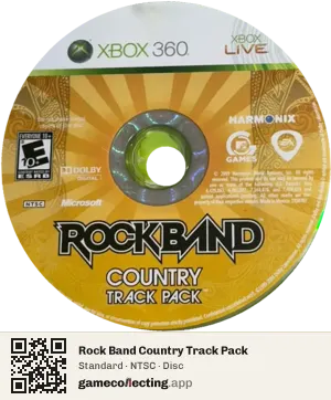 Rock Band Country Track Pack Xbox 360, NTSC disc