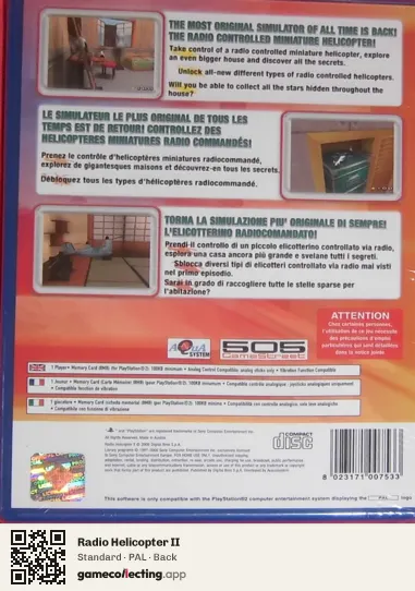 Radio Helicopter II PlayStation 2, PAL box back