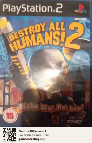Destroy All Humans! 2 PlayStation 2, United Kingdom box front