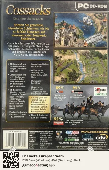 Cossacks: European Wars Computer, Germany box back