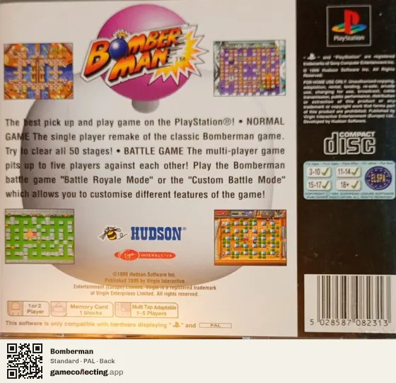 Bomberman PlayStation, PAL box back