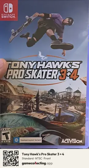 Tony Hawk's Pro Skater 3 + 4 Nintendo Switch, NTSC box front