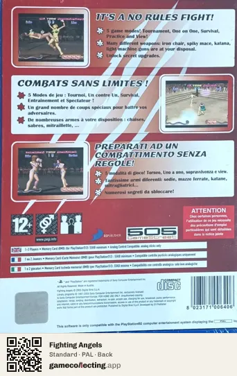 Fighting Angels PlayStation 2, PAL box back