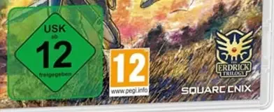 Dragon Quest I & II HD-2D Remake, the USK square on its front