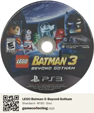 LEGO Batman 3: Beyond Gotham PlayStation 3, NTSC disc