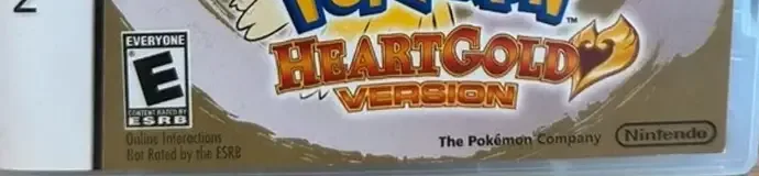 Pokémon HeartGold Version, the ESRB box on its front