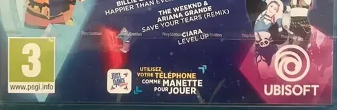 Just Dance 2022, the PEGI square on its front