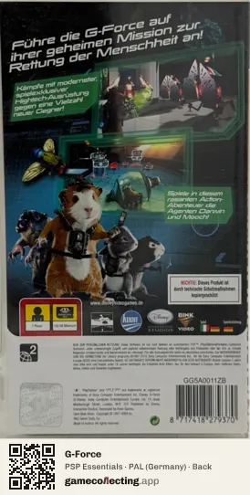 G-Force PlayStation Portable, Germany box back