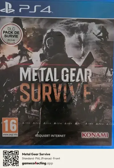 Metal Gear Survive PlayStation 4, France box front