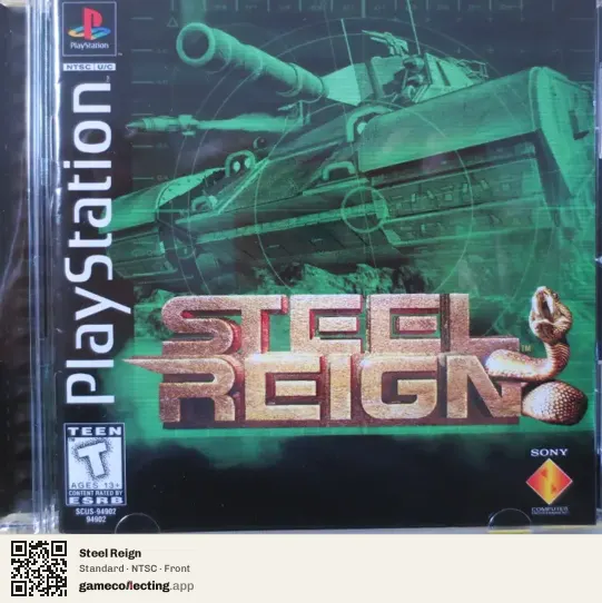 Steel Reign PlayStation, NTSC box front