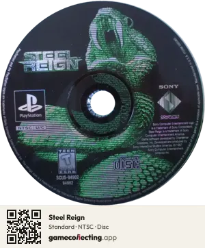 Steel Reign PlayStation, NTSC disc