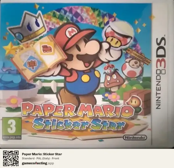 Paper Mario: Sticker Star Nintendo 3DS, Italy box front