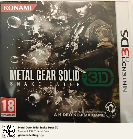 Metal Gear Solid: Snake Eater 3D Nintendo 3DS, France box front