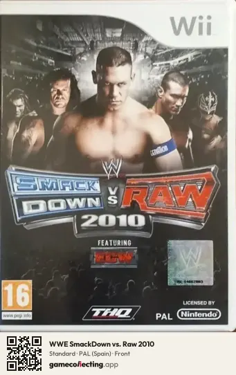 WWE SmackDown vs. Raw 2010 Nintendo Wii, Spain box front