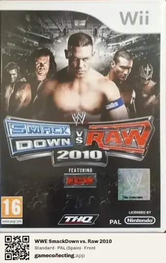 WWE SmackDown vs. Raw 2010 Nintendo Wii, Spain box front