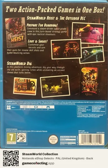 SteamWorld Collection Nintendo Wii U, United Kingdom box back