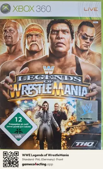 WWE Legends of WrestleMania Xbox 360, Germany box front