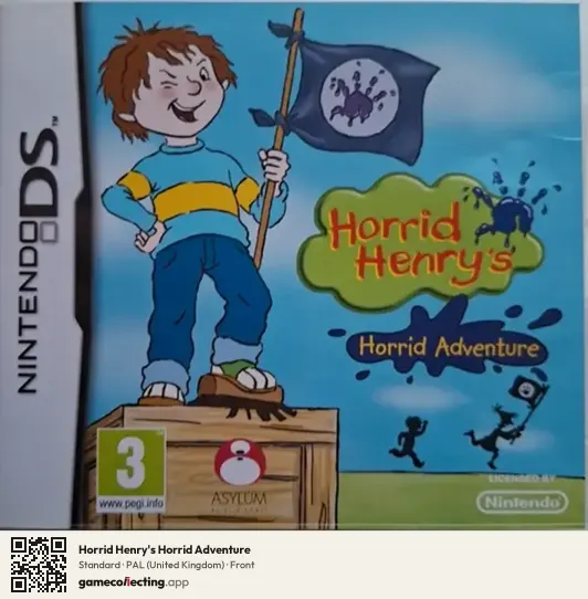 Horrid Henry's Horrid Adventure Nintendo DS, United Kingdom box front