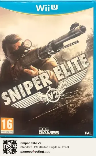 Sniper Elite V2 Nintendo Wii U, United Kingdom box front