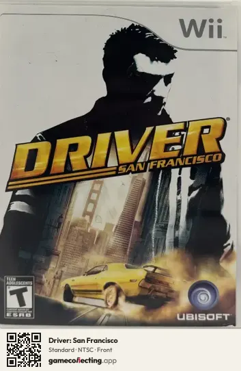 Driver: San Francisco Nintendo Wii, NTSC box front