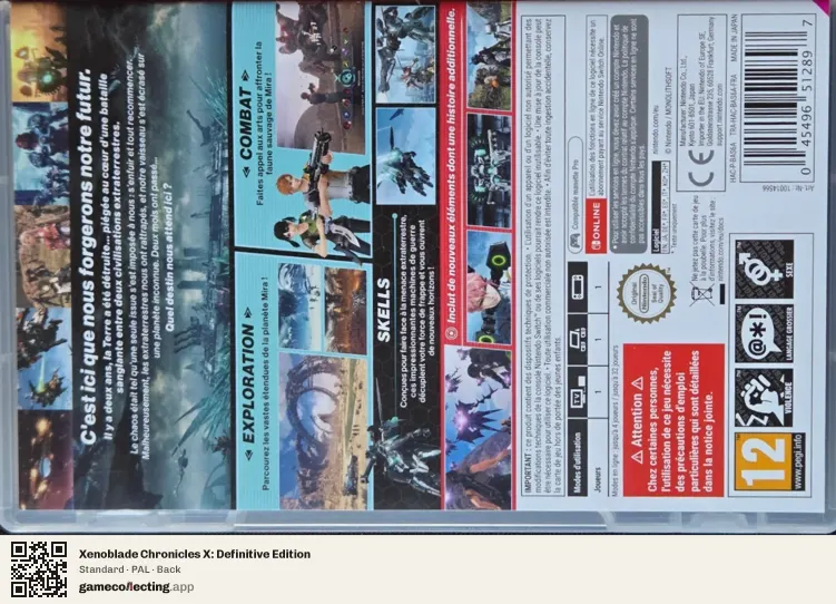 Xenoblade Chronicles X: Definitive Edition Nintendo Switch, PAL box back