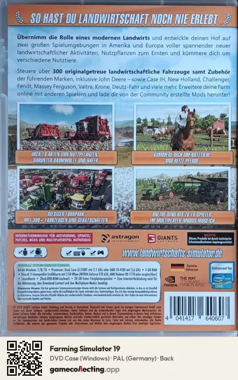 Farming Simulator 19 Computer, Germany box back