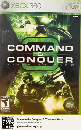 Command & Conquer 3: Tiberium Wars Xbox 360, NTSC box front