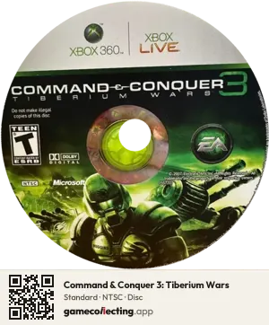Command & Conquer 3: Tiberium Wars Xbox 360, NTSC disc
