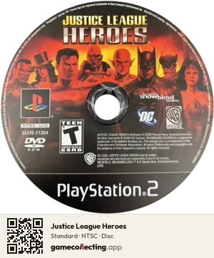 Justice League Heroes PlayStation 2, NTSC disc