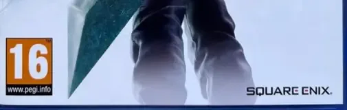 Final Fantasy VII Remake, the PEGI square on its front