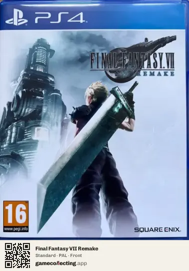 Final Fantasy VII Remake PlayStation 4, PAL box front