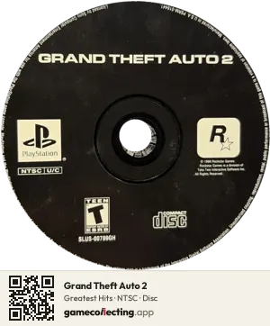 Grand Theft Auto 2 PlayStation, NTSC disc