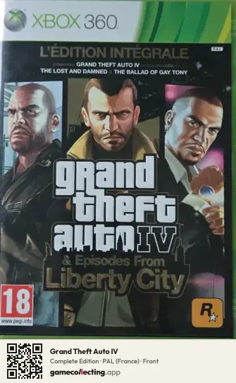 Grand Theft Auto IV Xbox 360, France box front