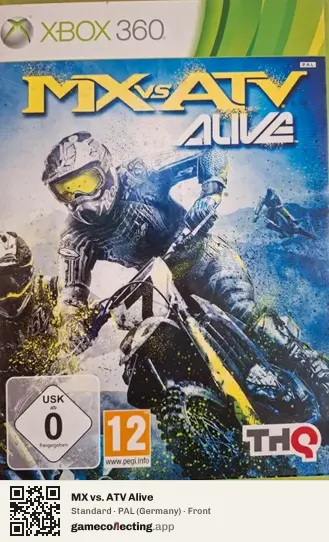 MX vs. ATV Alive Xbox 360, Germany box front