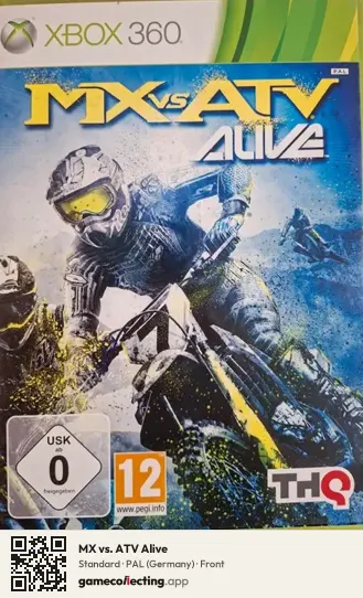 MX vs. ATV Alive Xbox 360, Germany box front