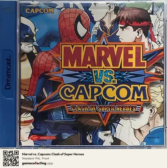 Marvel vs. Capcom: Clash of Super Heroes Sega Dreamcast, PAL box front