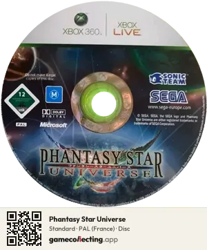 Phantasy Star Universe Xbox 360, PAL disc