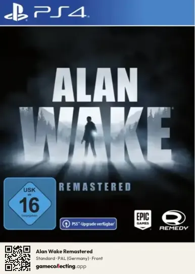 Alan Wake Remastered PlayStation 4, Germany box front