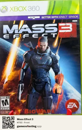 Mass Effect 3 Xbox 360, NTSC box front