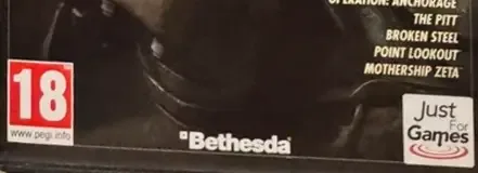 Fallout 3, the PEGI square on its front