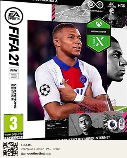 FIFA 21 Xbox One, PAL box front